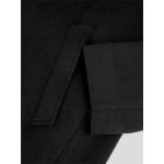 Manteau avec Parmenture Amovible Grande Taille Noir
