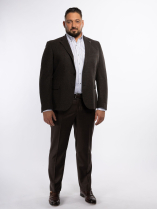 Veste Structurée Doublée Grande Taille Marron