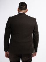 Veste Structurée Doublée Grande Taille Marron