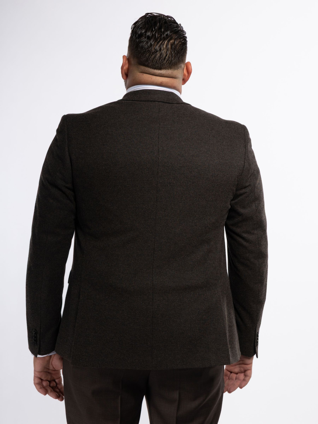 Veste Structurée Doublée Grande Taille Marron