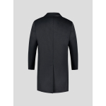 Manteau avec Parmenture Amovible Grande Taille Noir