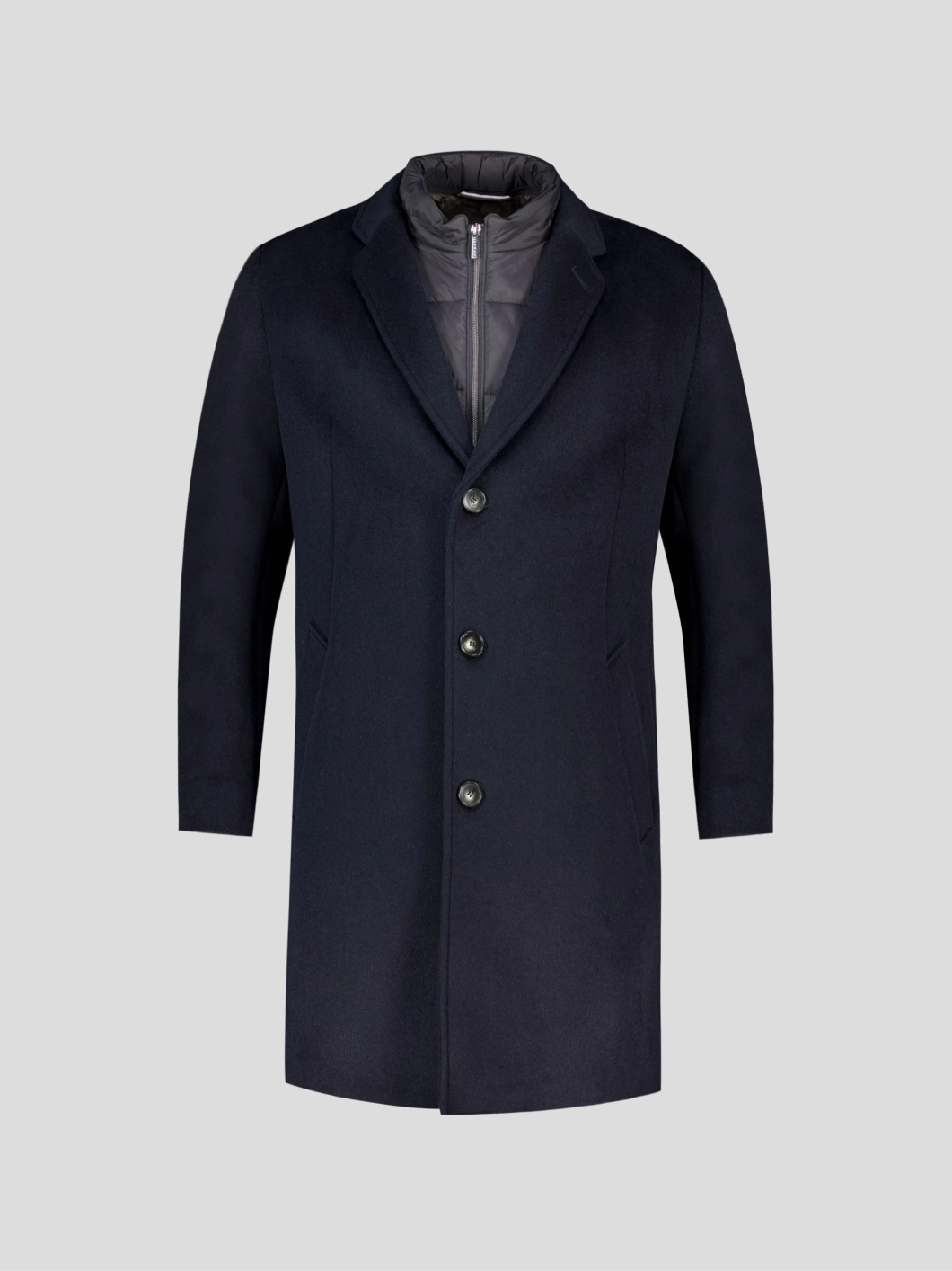 Manteau avec Parmenture Amovible Grande Taille Noir