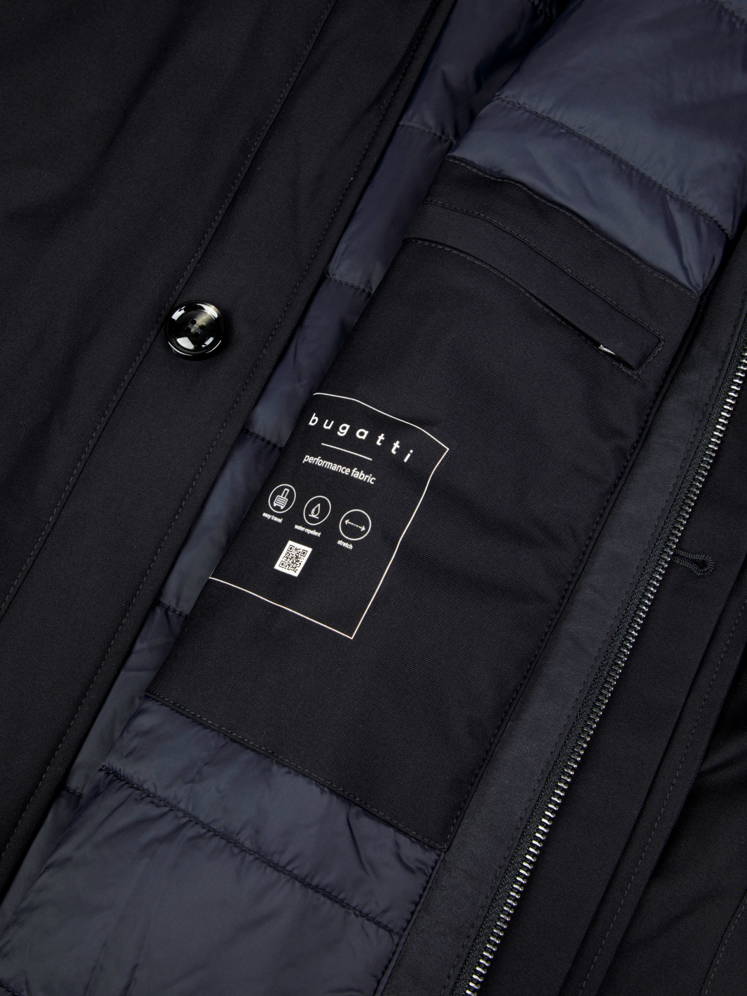 Parka Demi-Saison Multipoches Grande Taille Marine