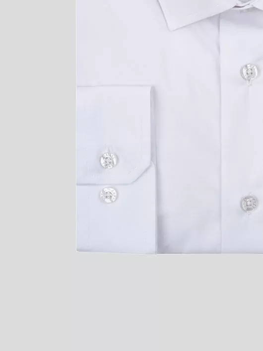 Chemise 100% coton Dobby blanche homme grande taille | Capel