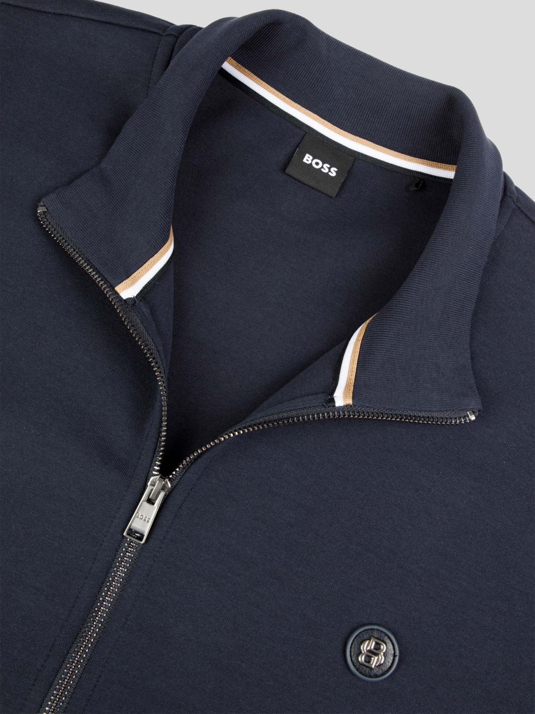 Haut de Survétement Zippé Grande Taille Marine