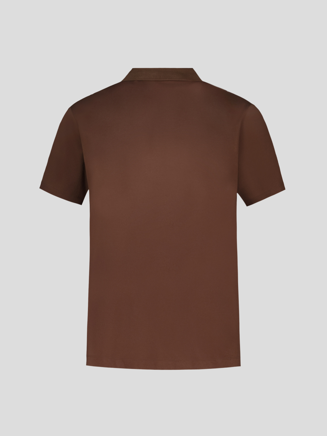 Polo Mercerisé Grande Taille Marron Foncé