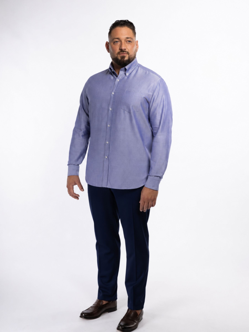 Chemise Oxford Grande Taille Bleue