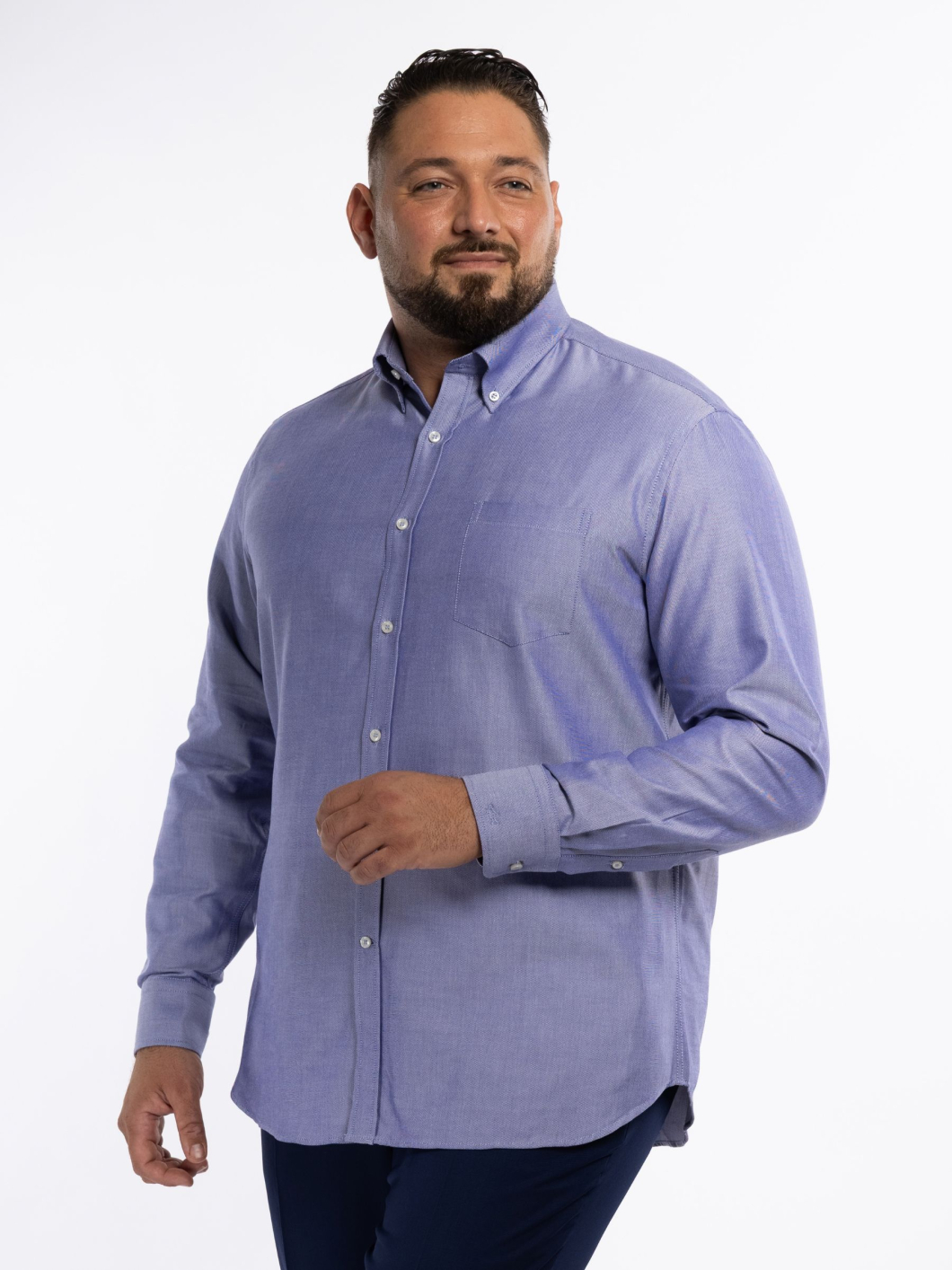 Chemise Oxford Grande Taille Bleue