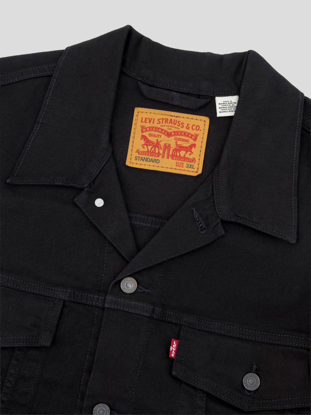 Blouson en Jean Grande Taille Noir