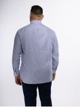 Chemise Oxford Rayée Grande Taille Marine et Blanche