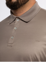 Polo Manches Longues Interlock Grande Taille Beige