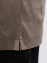 Polo Manches Longues Interlock Grande Taille Beige