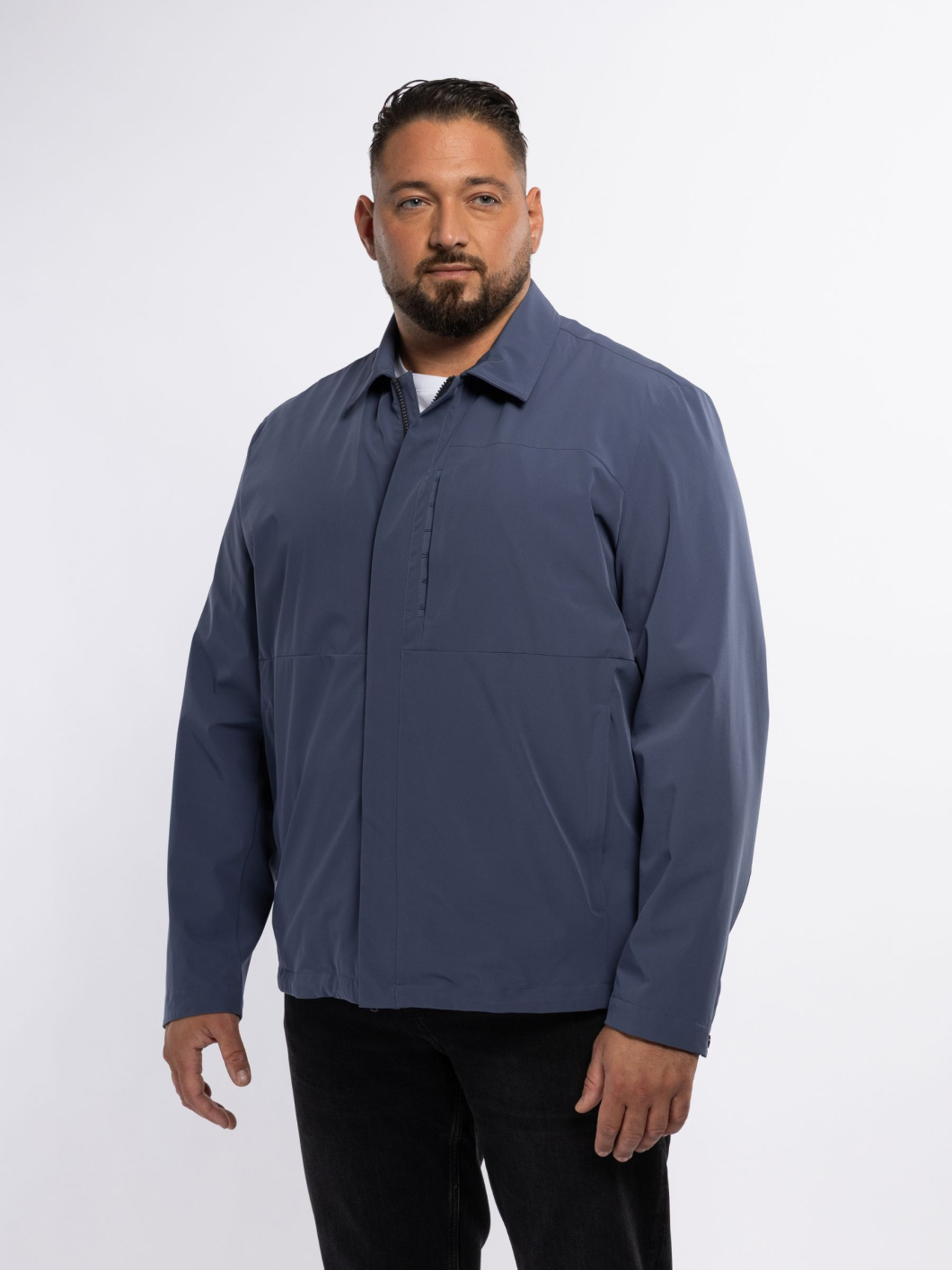 Blouson Zippé Typhoon Grande Taille Bleu