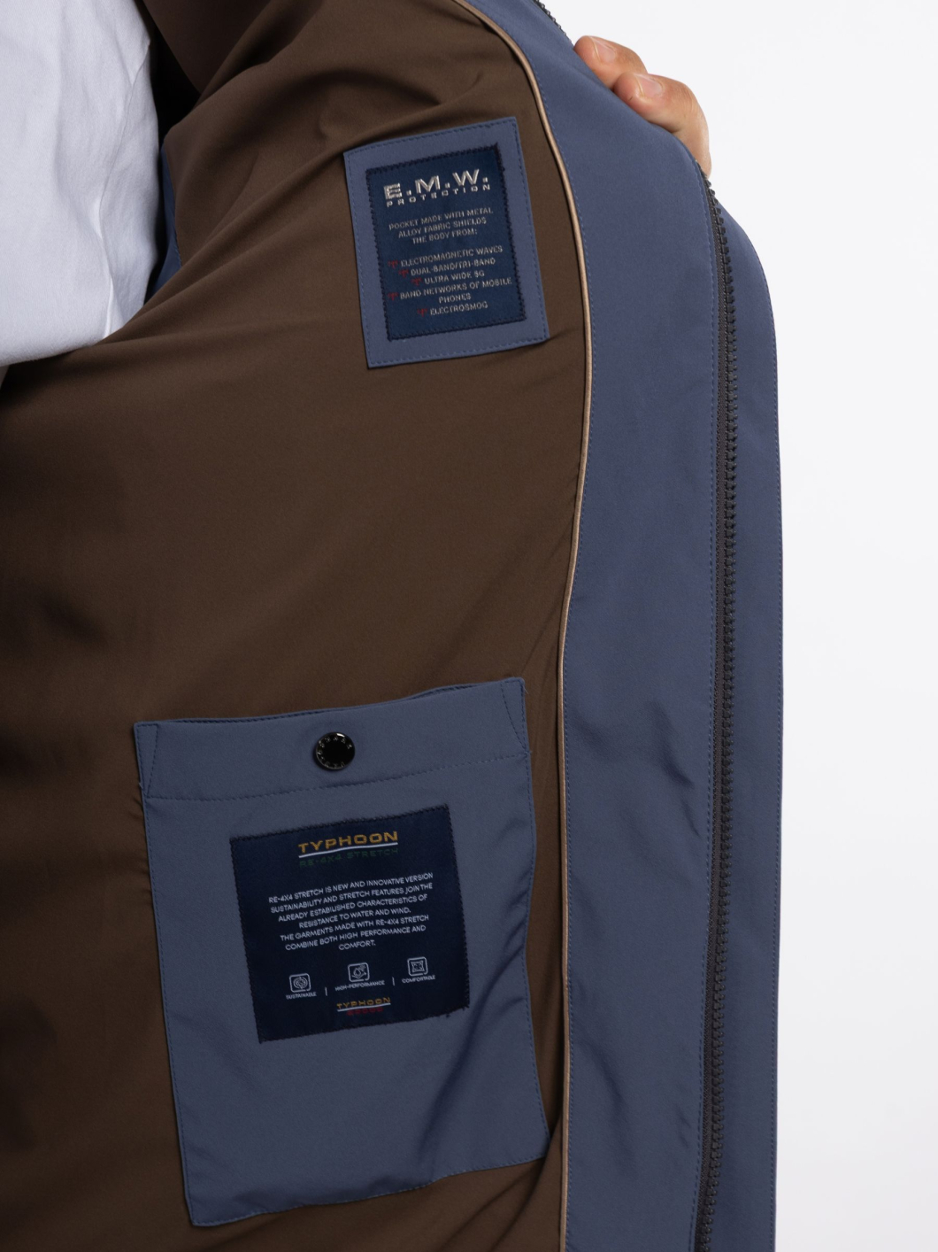 Blouson Zippé Typhoon Grande Taille Bleu