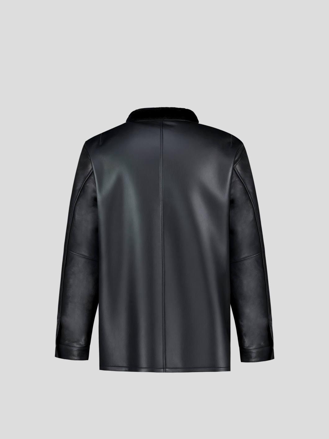 Parka Peau Lainée Grande Taille Noir