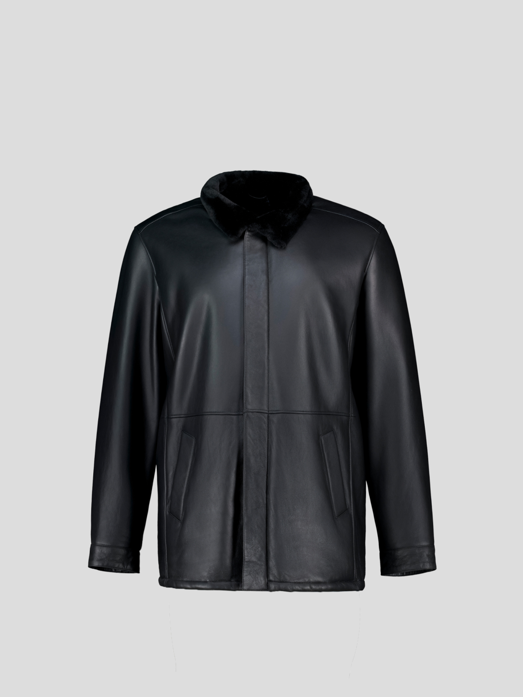Parka Peau Lainée Grande Taille Noir
