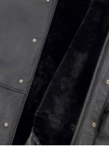 Parka Peau Lainée Grande Taille Noir