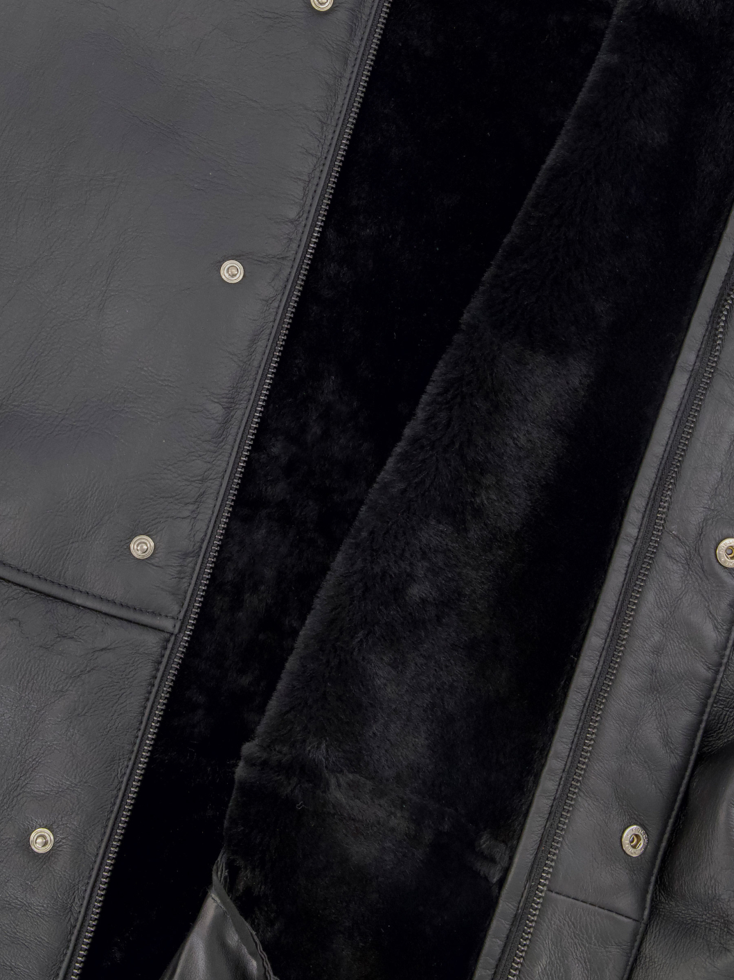 Parka Peau Lainée Grande Taille Noir