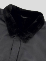 Parka Peau Lainée Grande Taille Noir