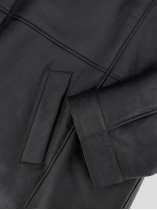 Parka Peau Lainée Grande Taille Noir