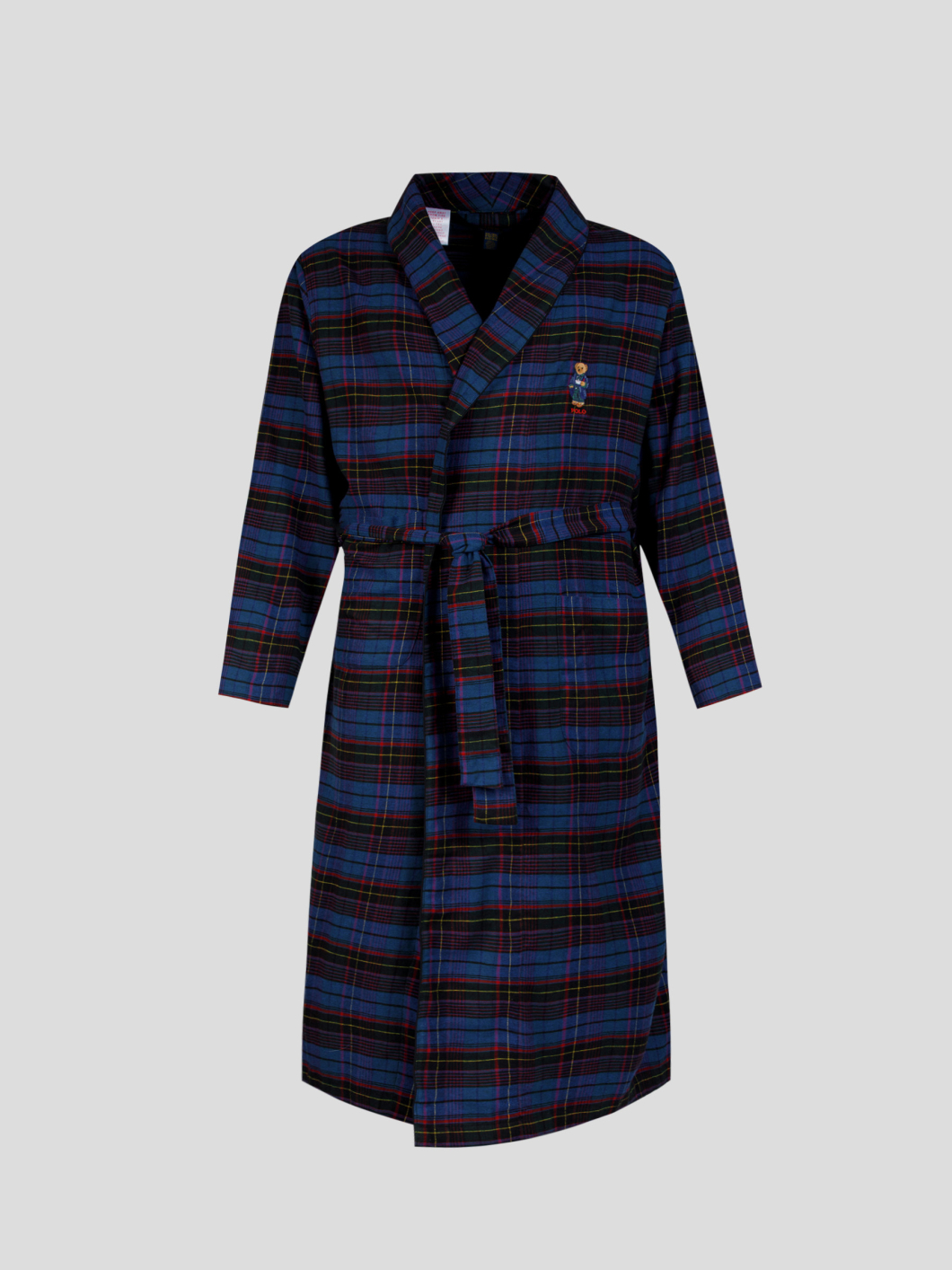Robe de Chambre à Carreaux Grande Taille Marine et Verte