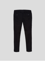 Pantalon coton uni chino noir homme grande taille | Capel