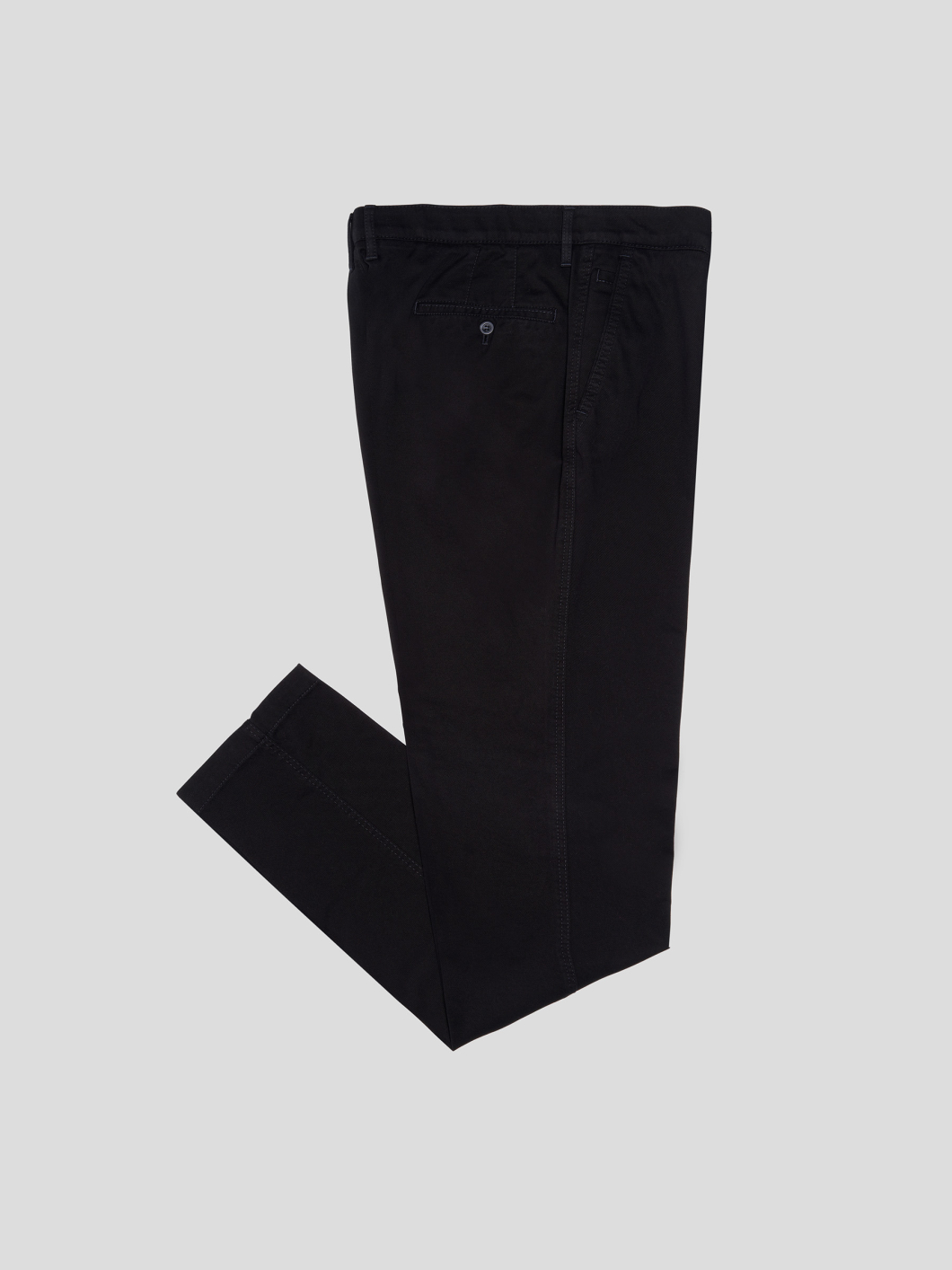 Pantalon coton uni chino noir homme grande taille | Capel