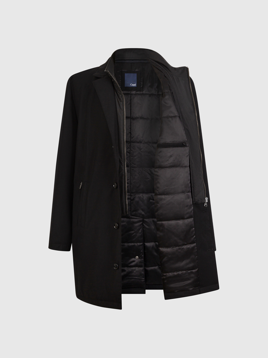 Parka Noir Capel Paris Homme Grande Taille