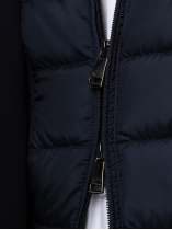 Veste Chemise avec Capuche Amovible Grande Taille Marine