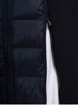 Veste Chemise avec Capuche Amovible Grande Taille Marine