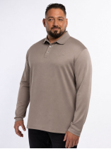Polo Manches Longues Interlock Grande Taille Beige