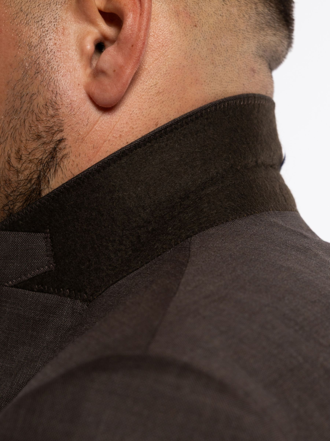 Veste Faux Uni Grande Taille Marron