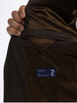 Veste Faux Uni Grande Taille Marron