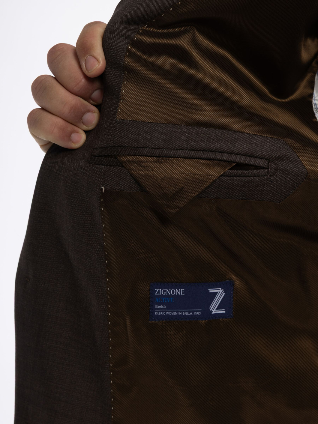 Veste Faux Uni Grande Taille Marron