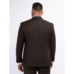 Veste Faux Uni Grande Taille Marron