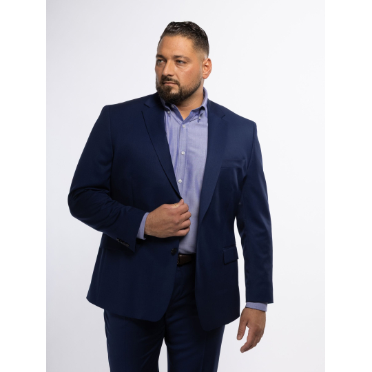 Veste en Gabardine de Laine Grande Taille Marine