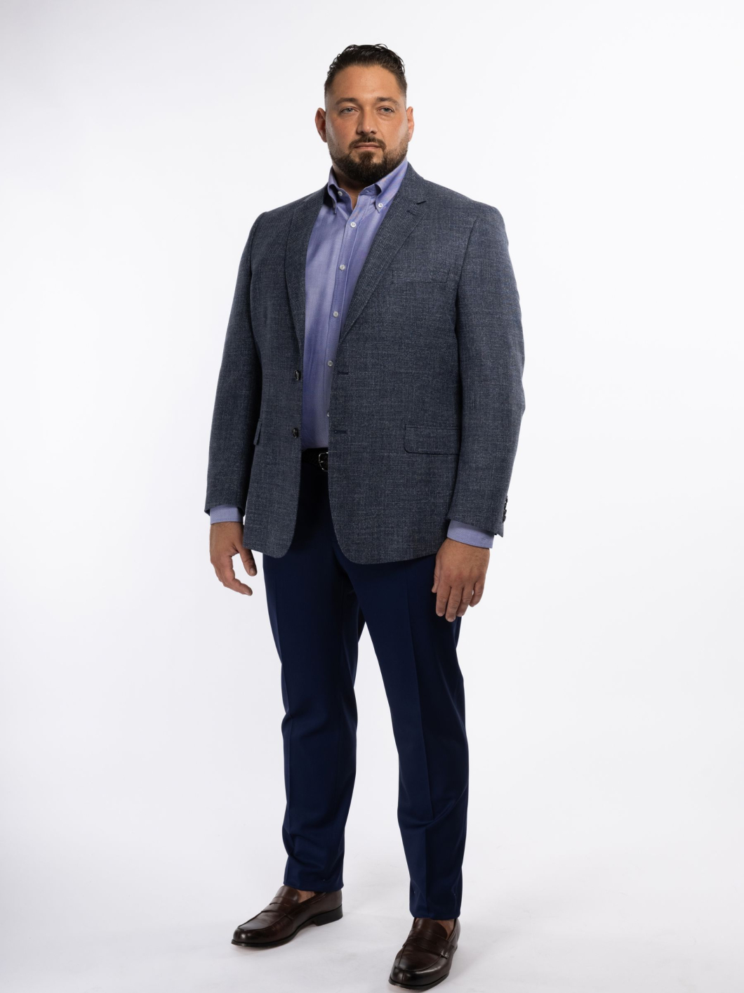 Veste Nattée Grande Taille Bleue
