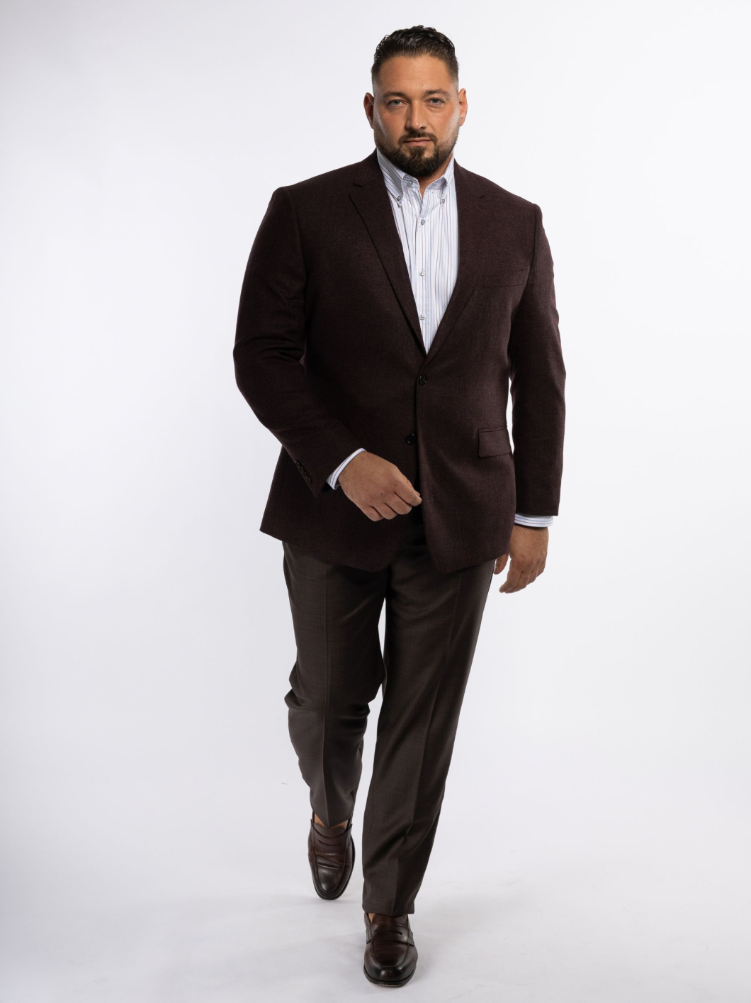Veste Nattée Grande Taille Bordeaux