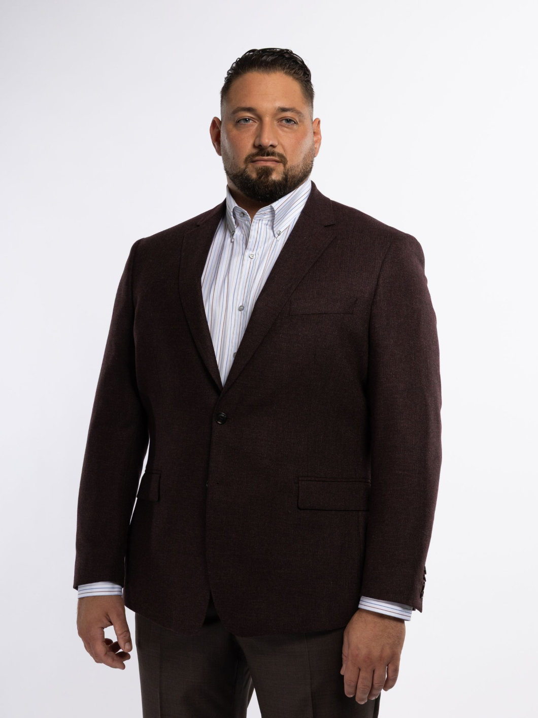 Veste Nattée Grande Taille Bordeaux