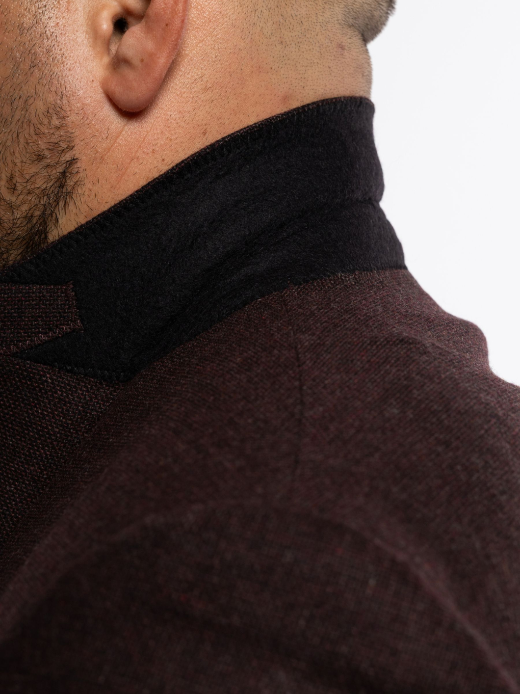 Veste Nattée Grande Taille Bordeaux