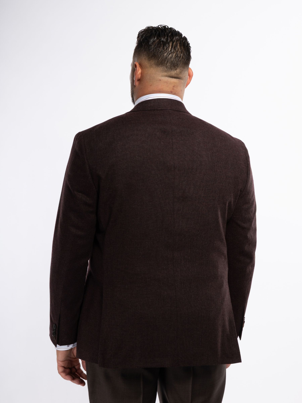 Veste Nattée Grande Taille Bordeaux