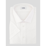 Chemise manches courtes blanche popeline de coton homme grande taille | Capel