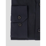 Chemise noire business 100% coton double retors homme grande taille | Capel