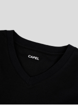 T-shirt Louis Col V Noir Capel Grande Taille