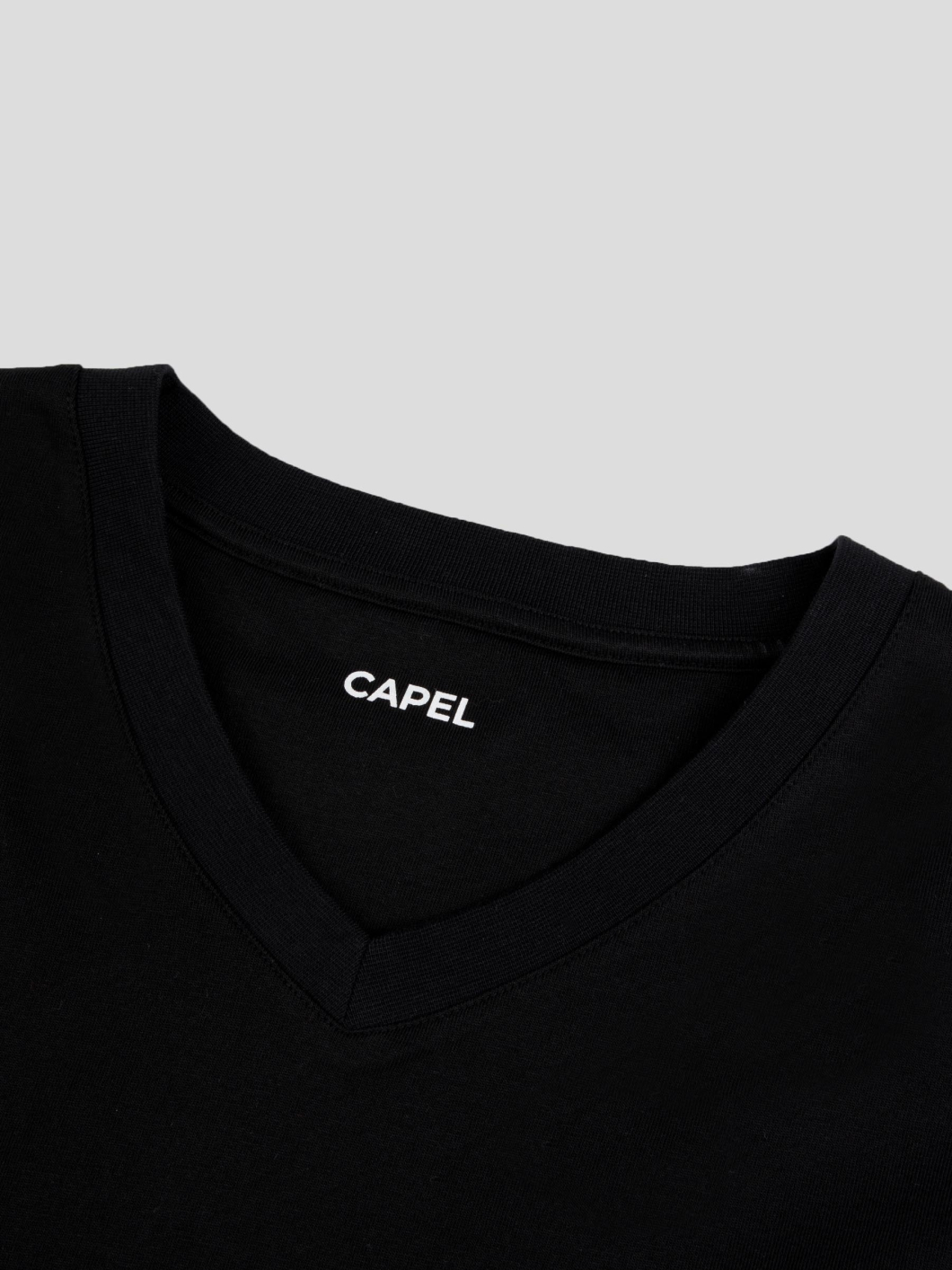 T-shirt Louis Col V Noir Capel Grande Taille