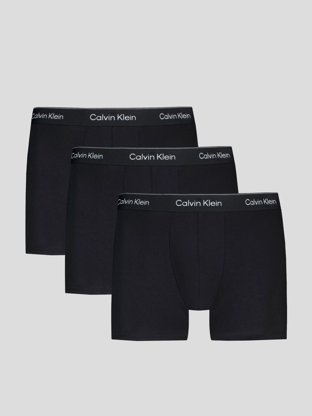 Pack 3 Boxers Unis Noirs Calvin Klein Grande Taille noir homme grande taille - Capelstore