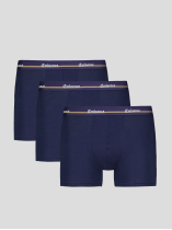Pack 3 Boxers Unis Bleu Marine  Grande Taille Eminence - Capelstore