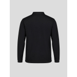 Polo Piqué Manches Longues Grande Taille Noir