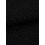 Polo Piqué Manches Longues Grande Taille Noir