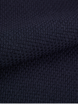 Pull Structuré Col Polo Grande Taille Marine